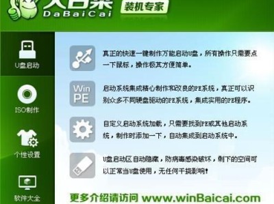 利用大白菜装机教程升级老机Win7系统